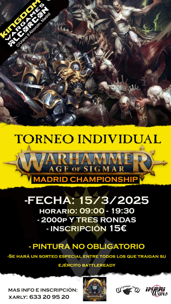 Torneo Individual AoS 15/3/2025 KINGDOM ALCORCON MADRID CHAMPIONSHIP