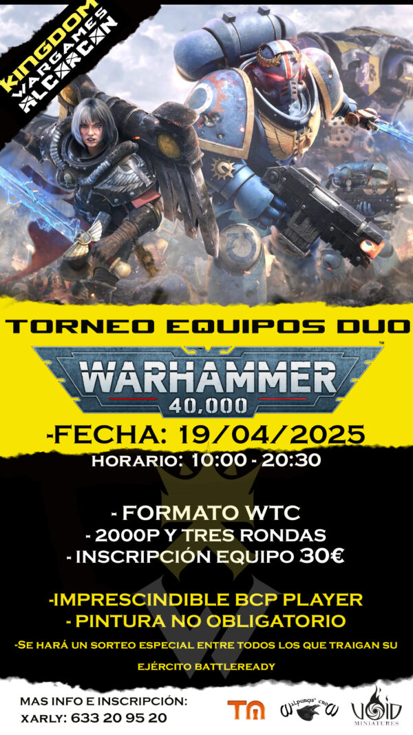 Torneo Equipos Duo W40K 19/4/2025