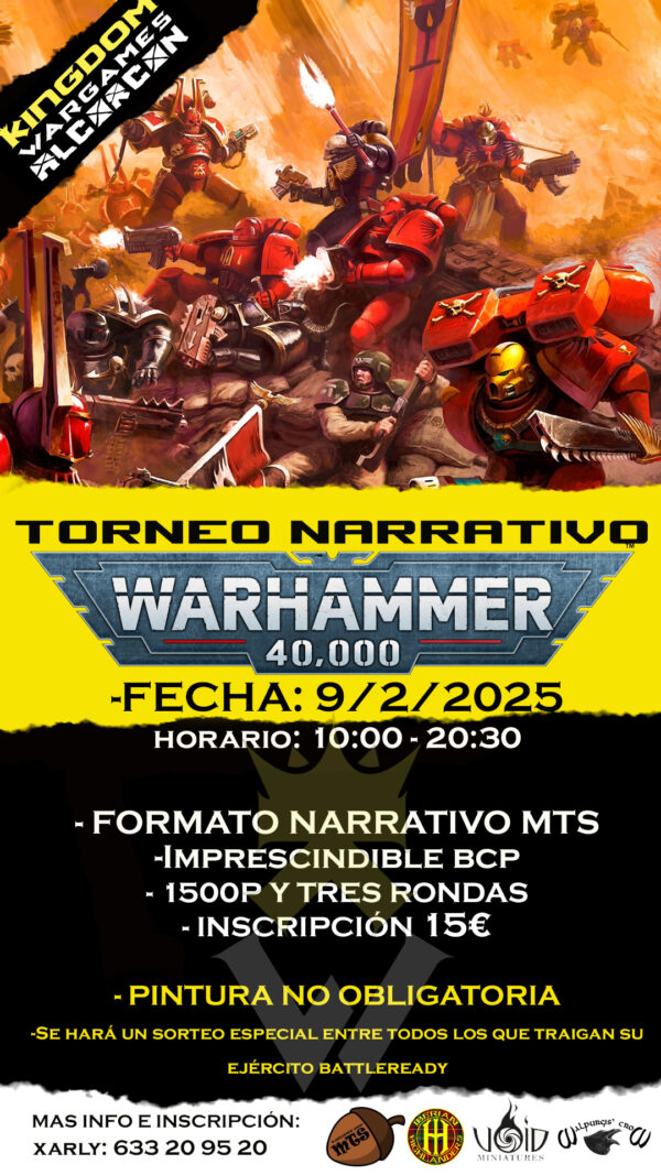 Torneo Narrativo W40K 9/2/2025 KINGDOM ALCORCON