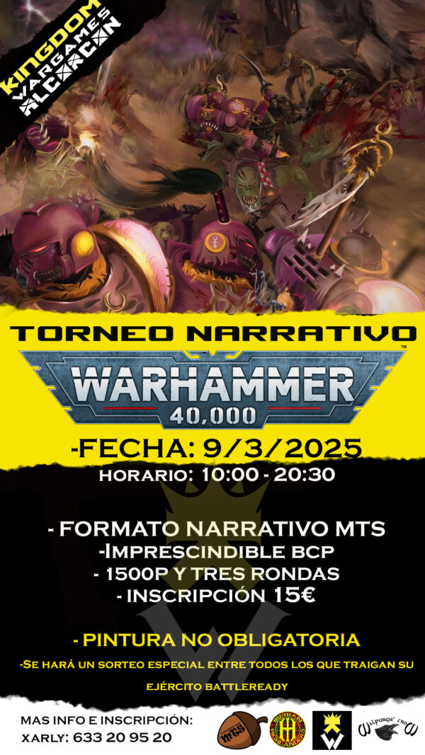 Torneo Narrativo W40K 9/3/2025 KINGDOM ALCORCON