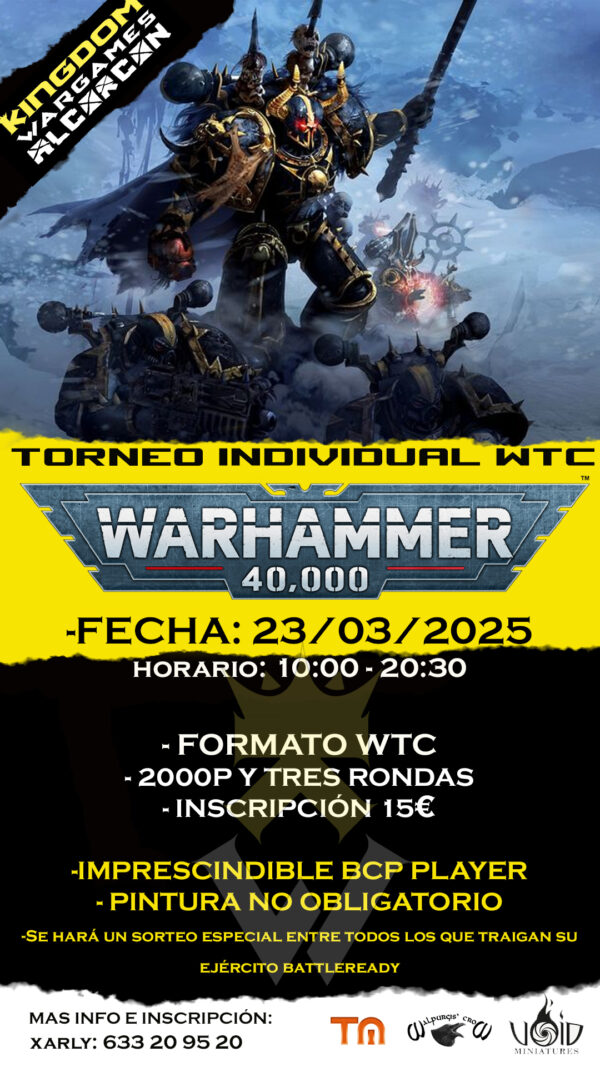 Torneo Individual W40K-WTC 23/3/2025