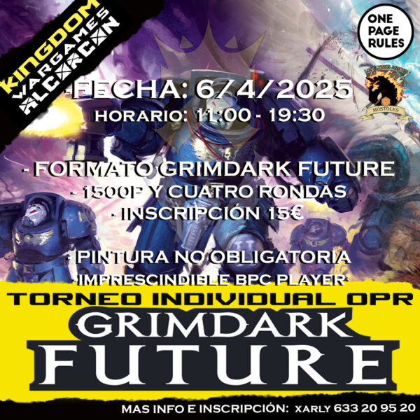 Torneo OPR Grimdark Future 6/4/2025 KINGDOM ALCORCON