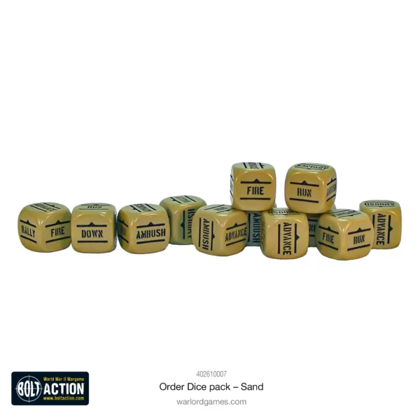 Bolt Action: Orders Dice Pack - Sand - Imagen 2